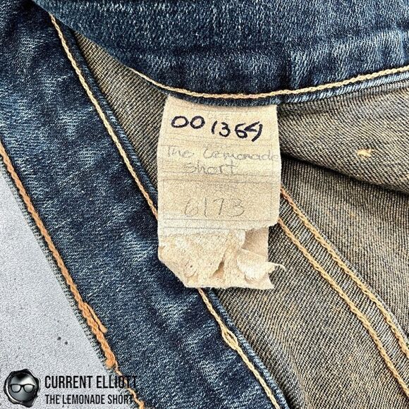 CURRENT ELLIOTT LEMONADE JEAN SHORTS SUN-FADED DENIM MINI SHORTS SIZE 24 / 0 NEW - Picture 6 of 13